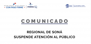 Regional de Soná suspende atención al público